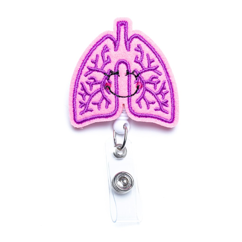 Respiratory therapists, nurses, and allergists love these fun lungs. Designed to hold work badges, this alligator clip, retractable badge reel celebrates the organ that is the topic of everyone’s conversations this year.