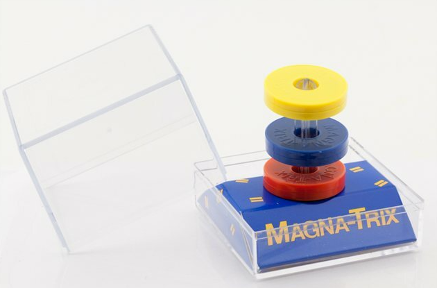 magna trix tedco toys magnet rings float roll defy law gravity magnetism toy toys suspend spindle disks ages 5+ 