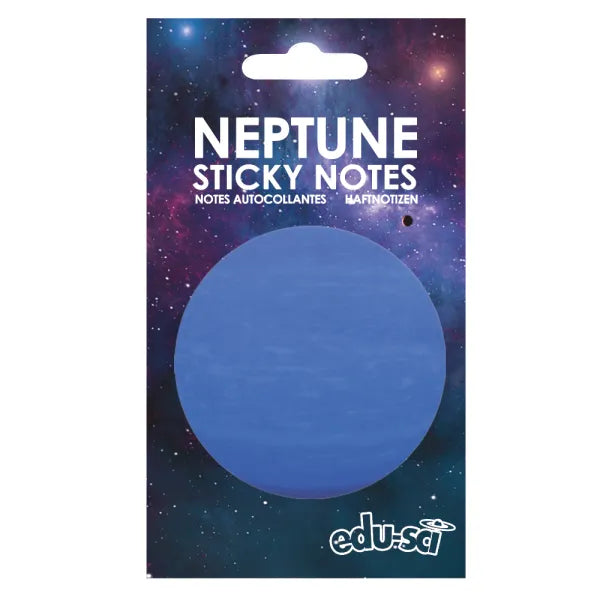 Neptune Sticky Notes  30 Notes on backing card  6cm diameter