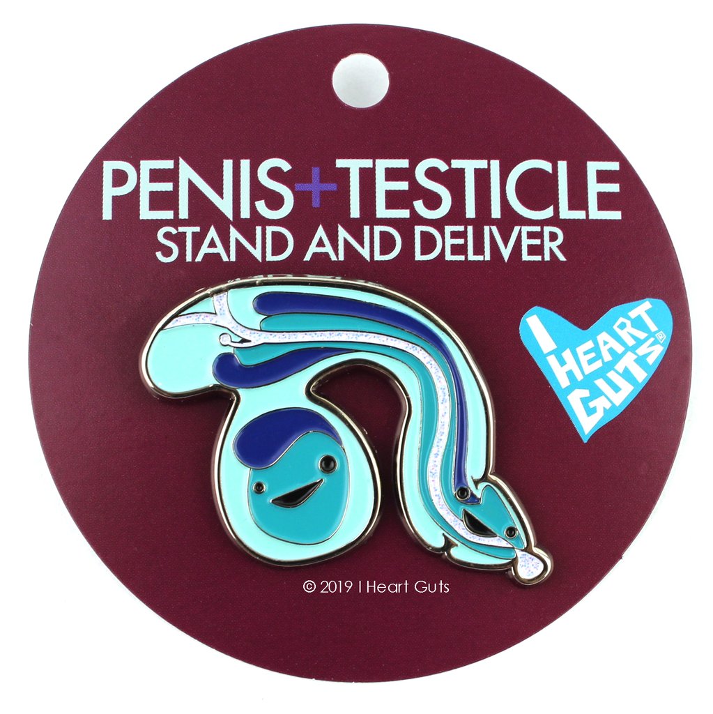 penis pin pins i heart guts corpus spongiosum stand and deliver plumbing penis urethra pee semen genital organ blood hard testicles prostate bladder zinc alloy soft enamel doctor doctors nurse nurses nursing medical students medicine organ organs 