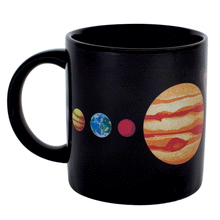 Load image into Gallery viewer, planet mug unemployed philosopher&#39;s guild portraits solar system coffee cocoa tea 12oz transforming mugs colorful space unique informative educational facts learning planets 
