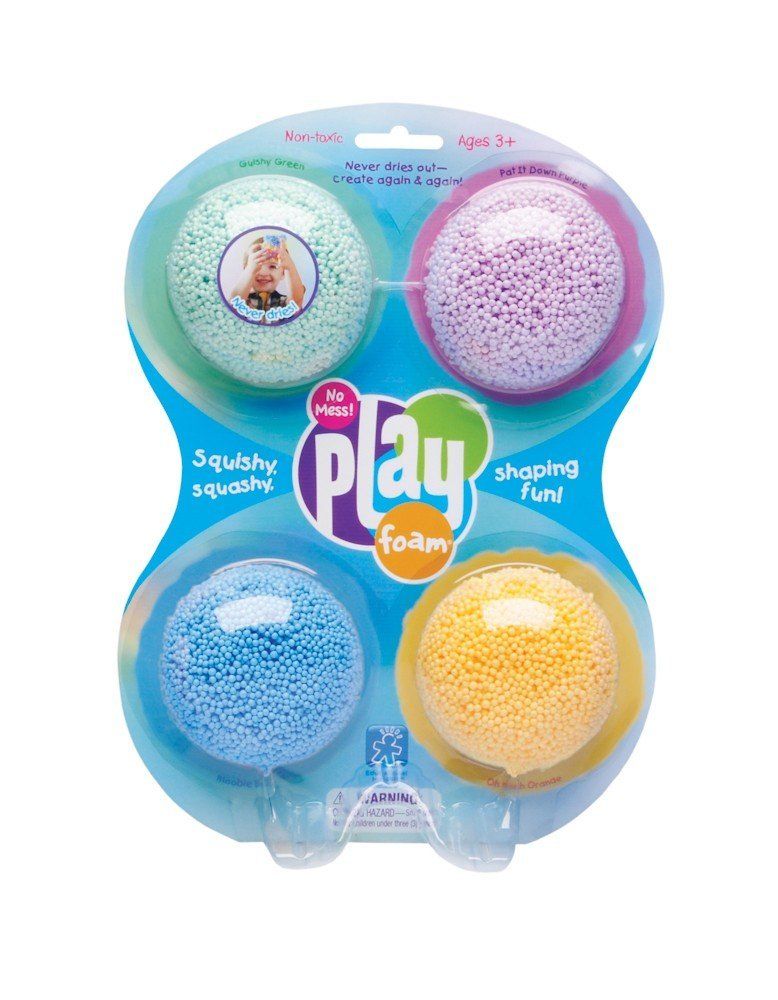 playfoam classic 4 pack educational insights ages 3+ fun clean squish shape squash never dries out creativity no-stick creative art non-toxic colors variety visual artistic talent shaping toddlers 