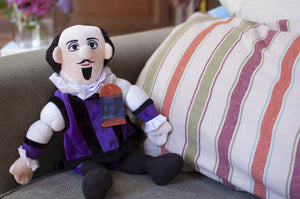 william shakespeare little thinker unemployed philosohoper's guild plush stuffed poetry classic bard gift student writer actor plays cute cuddly elizabethan