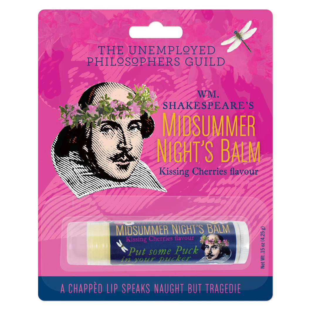 william shakespeare lip balm unemployed philosohoper's poetry classic bard gift student writer actor plays cute cuddly elizabethan unique spark joy