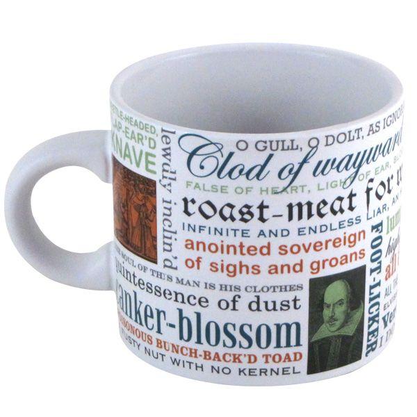 shakespearean insults mug unemployed philosopher's guild william shakespeare decent generous funny drink insults barbs tears funniest biting insults plays 14oz tea coffee mugs kitchen