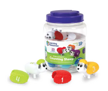 Load image into Gallery viewer, snap n learn counting sheep learning resources wooly wonderful number color skills educational toys 10 sheep math lessons number recognition counting sequencing color rainbow red blue orange green fine motor skill toy coordination surprise barnyard plastic storage ages 2+ baby
