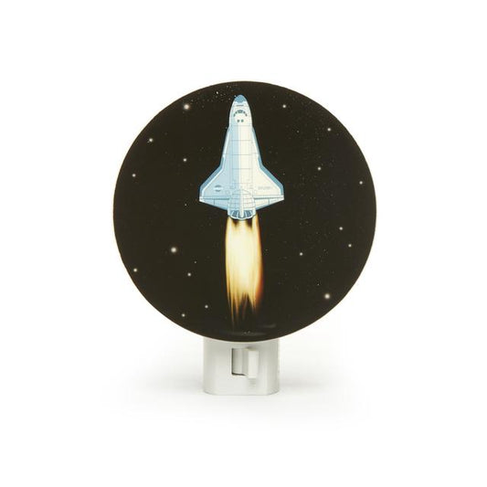 spaceship night light kikkerland light up night lamp lighting light lights space unique bright gift awesome space shuttle flicker flame blast off