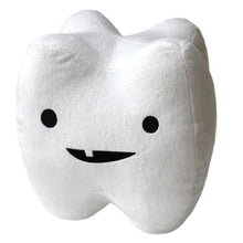 Load image into Gallery viewer, tooth plush i heart guts ages 3+ adorable teeth floss brush cardboard flossin aint just for gangstas cute cuddly stuffed unique dentist spark joy nursing medicine happiness gift anatomy 
