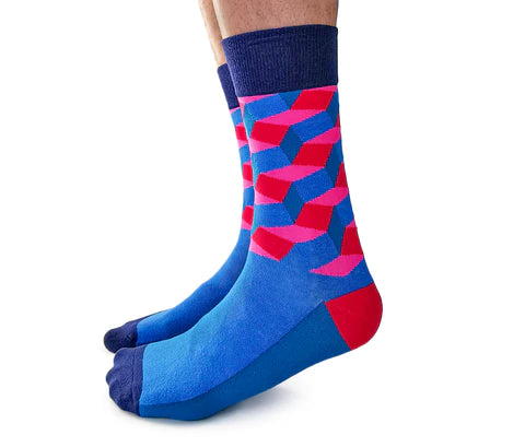 In an era where there were pastel street lights and Lamborghinis, these socks would have paired perfectly alongside overpriced mojito pitchers with sugar cane stirrers and white beds with curtains on the sand.