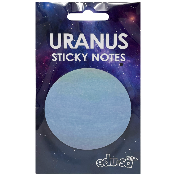 Uranus Sticky Notes  30 Notes on backing card  6cm diameter