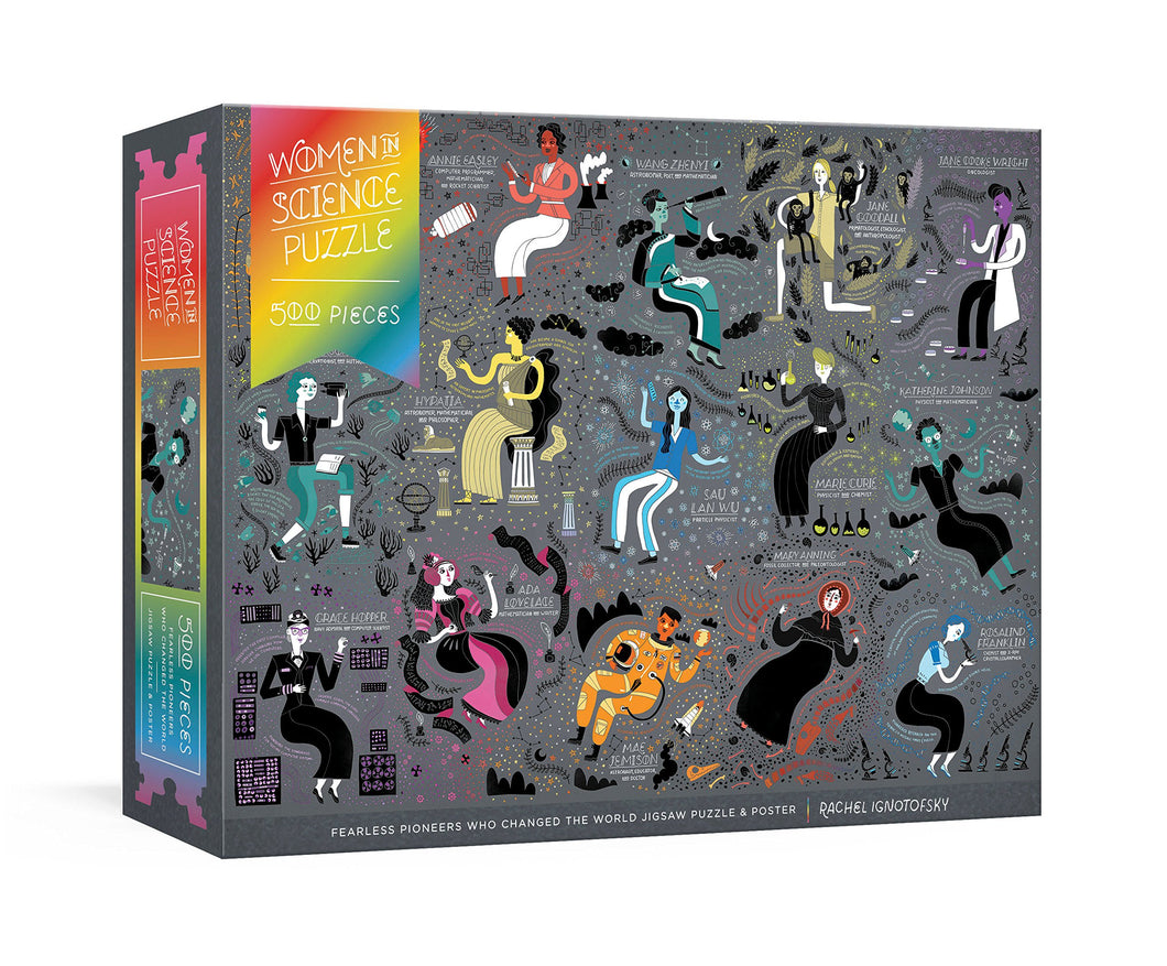women in science 500 piece puzzle penguin random house colorful illustrated puzzles trailblazers science technology engineering mathematics gift science lovers feminists unique poster rachel ignotofsky family scientists