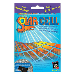 Use the sun to spin a reflective disk and explore the abundant power of solar energy. Includes spinning disk, motor, solar cell and informative sheet packed with ideas for science projects. Use the sun to spin a reflective disk! Designed to help you explore and learn about the abundant power of solar energy. For ages 8+. Solar cell and motor disc, foil.
