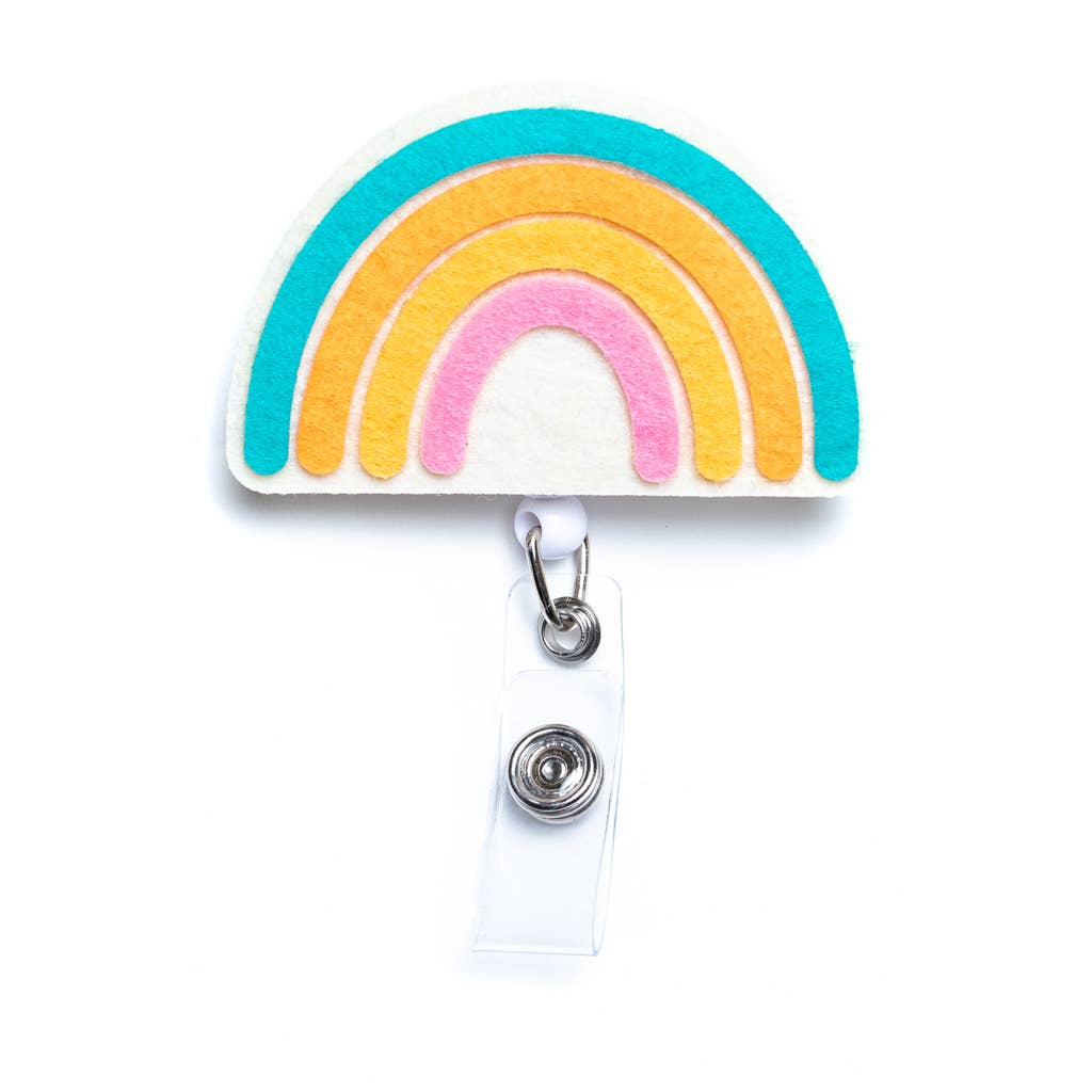 One of our newest styles, this adorable rainbow badge holder is a great as a medical graduation gift, a gift for your favorite nurse or a gift for a teacher, this badge reel is truly unique and one of a kind.