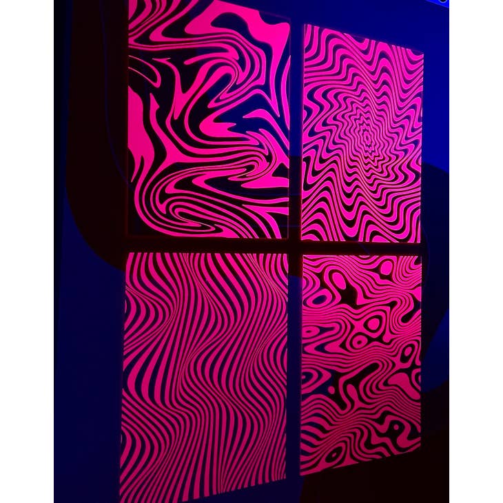 Psychedelic Illusion Glow Pink