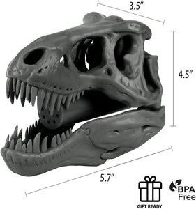 TAKE A DINO BATH : Modeled after a real Tyrannosaurus Rex dinosaur skull head, this decorative shower head gives a prehistoric Jurassic touch to shower-time that kids of all ages will love! Be a part of the Jurassic Era and always come out clean.