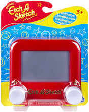 Load image into Gallery viewer, pocket etch a sketch ages 6+ children adults sketching toy toys creativity pencil free drawing pocket size sketch erase sketch red 
