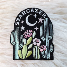 Load image into Gallery viewer, Our newest collection of desert inspired patches was designed to evoke the magic &amp; mystery of the desert &amp; inspire a little wanderlust! All are intricately embroidered in a subdued palette.  ♥ Measurements: approx. 2 1/2&quot; h x 2&quot; w  ♥ Designed by &amp; exclusive to Wildflower + Co.  ♥ Iron on backing; ships with instructions  ♥ Imported
