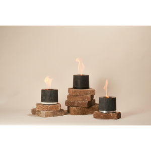 The ambience of a flickering fire is one of the most basic human enjoyments.  We spent years developing and bringing to life a product that will bring this enjoyment into your home in the most accessible way possible. With just 5 ounces of 70% or 91% isopropyl rubbing alcohol, you will have roughly 50 minutes of burn time