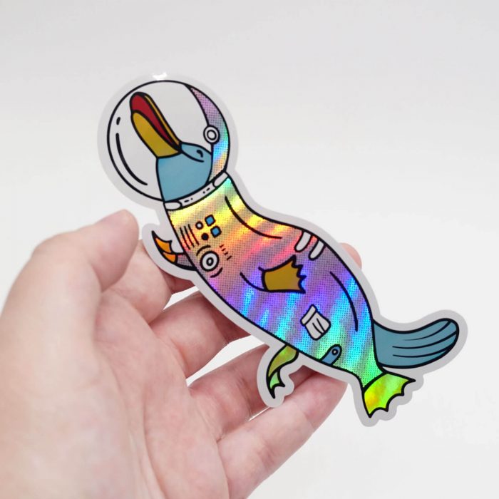 Thick holographic vinyl sticker Size: 10 cm / 4 inches Waterproof