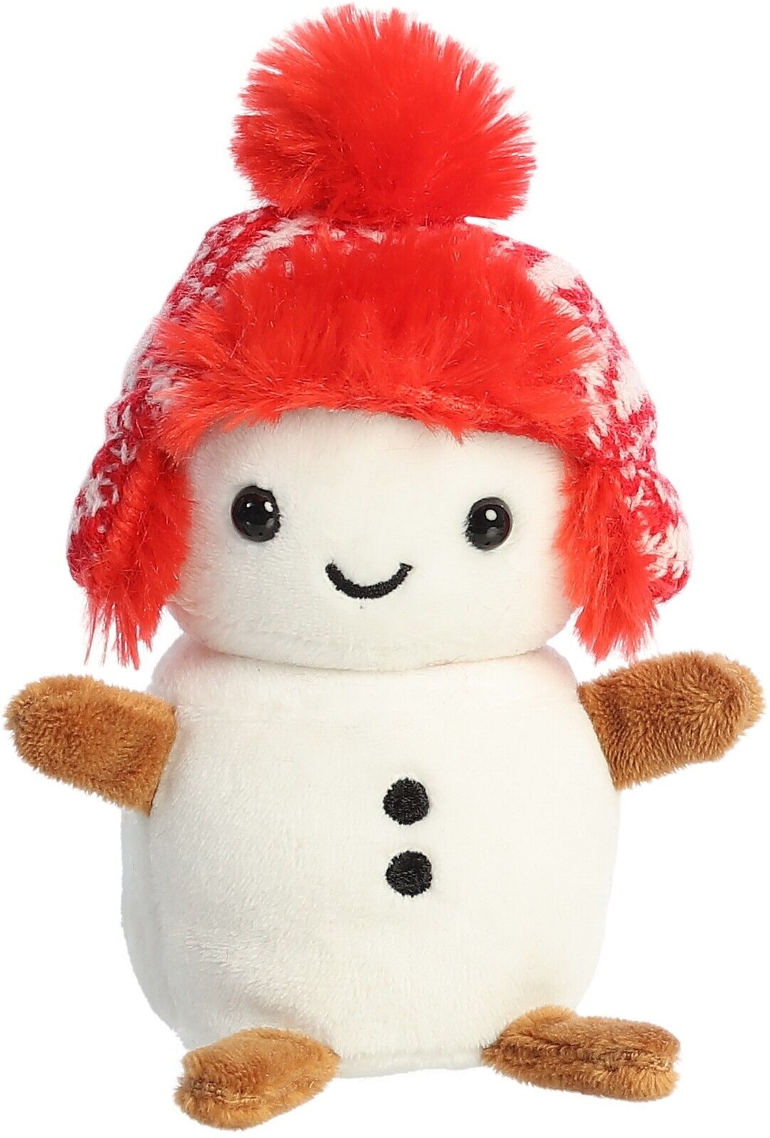 Peeking behind a pile of snow, Lil' Flurry comes out to play! Lil' Flurry is a tiny snowman friend with little twig arms and a small red beanie snug atop its head
